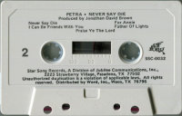 Never Say Die - USA - Star Song Records - Word, Inc. Distribution - Side 2
